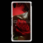 Coque Sony Xperia M4 Aqua Belle rose rouge 500