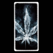 Coque Sony Xperia Z5 Premium Feuille de cannabis en fumée
