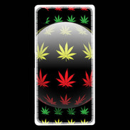 Coque Sony Xperia Z5 Premium Effet cannabis sur fond noir