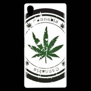 Coque Sony Xperia Z5 Premium Grunge stamp with marijuana leaf
