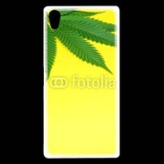 Coque Sony Xperia Z5 Premium Feuille de cannabis sur fond jaune 2