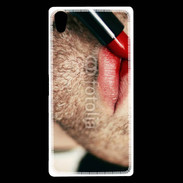 Coque Sony Xperia Z5 Premium bouche homme rouge