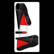 Coque Sony Xperia Z5 Premium Escarpins et tube de rouge à lèvres