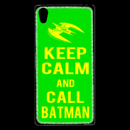 Coque Sony Xperia Z5 Premium Keep Calm Call Batman Vert