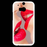 Coque HTC One M8s Bouche sexy Lesbienne et rouge à lèvres gloss