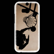Coque HTC One M8s Basket en noir et blanc