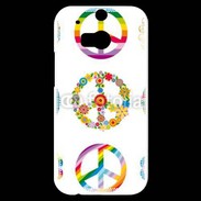 Coque HTC One M8s Symboles de paix
