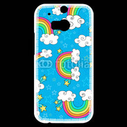 Coque HTC One M8s Ciel Rainbow