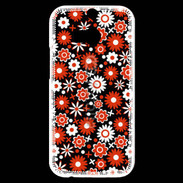 Coque HTC One M8s Fond motif floral 750 
