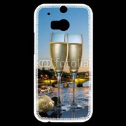 Coque HTC One M8s Amour au champagne