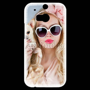 Coque HTC One M8s Femme glamour avec chihuahua