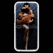 Coque HTC One M8s Femme glamour câlin nounours