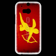 Coque HTC One M8s Cupidon sur fond rouge