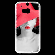 Coque HTC One M8s Femme élégante en noire et rouge 10