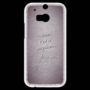 Coque HTC One M8s Aimer Violet Citation Oscar Wilde