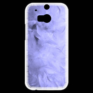 Coque HTC One M8s Effet de plumes bleues PR