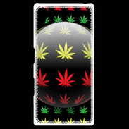 Coque Personnalisée Sony Xpéria Z5 Effet cannabis sur fond noir