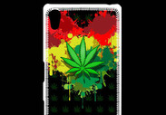 Coque Personnalisée Sony Xpéria Z5 Feuille de cannabis et cœur Rasta