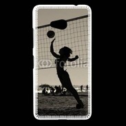 Coque Nokia Lumia 640 LTE Beach Volley en noir et blanc 115