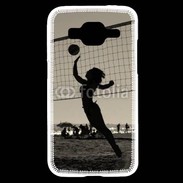 Coque Samsung Core Prime Beach Volley en noir et blanc 115