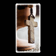 Coque Sony Xperia Z5 Compact Croix en bois 5
