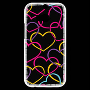 Coque HTC One M8s Amour de cœur coloré