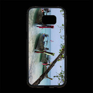 Coque Personnalisée Samsung S7 Edge Premium DP Barge en bord de plage 2
