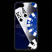 Coque iPhone 7 Premium Poker bleu et noir 2