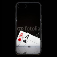 Coque iPhone 7 Premium Paire d'As au poker 85