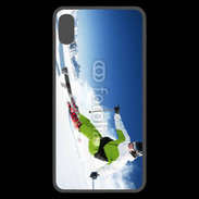 Coque  iPhone XS Max Premium Skieur en montagne
