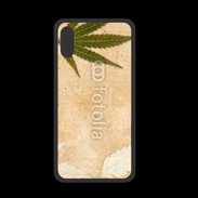Coque  Iphone XS PREMIUM Fond cannabis vintage